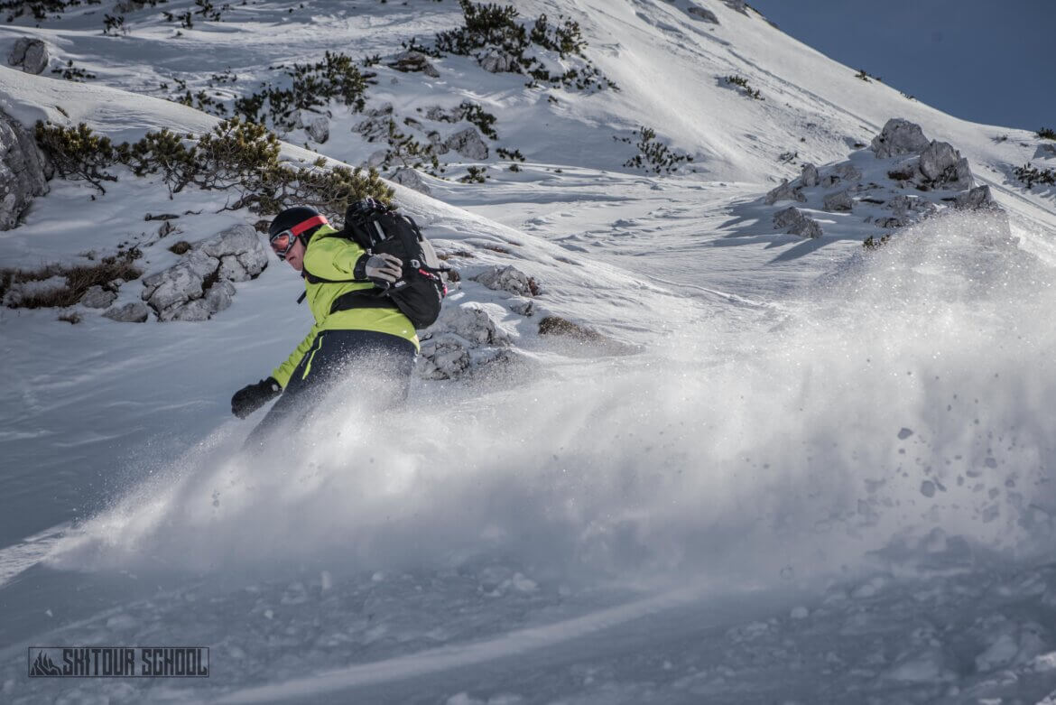 Obóz snowboardowy na Stubai'u, jazda poza trasą